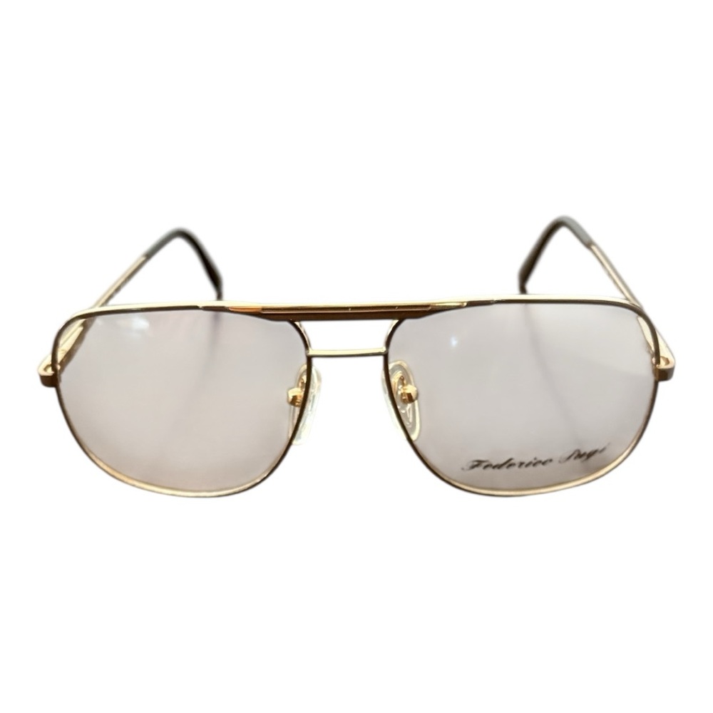 Vintage Federico Pugi gold and brown glasses